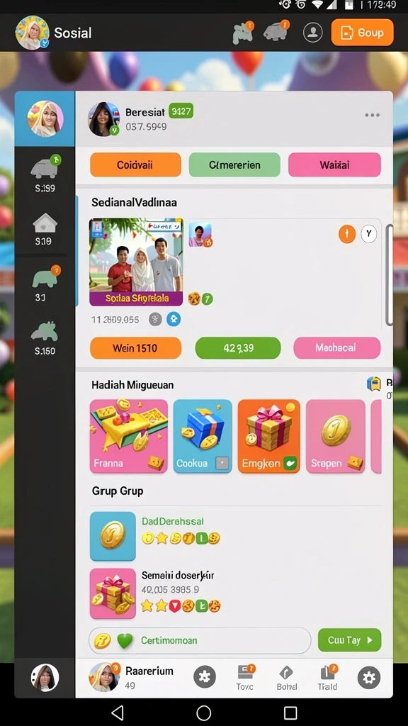 jps88 - Tangkapan layar menunjukkan misi seru dalam game.